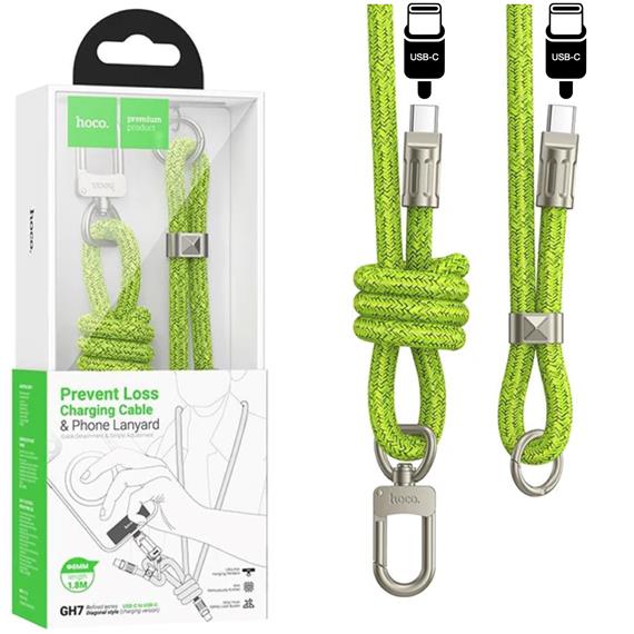 Hoco Lanyard Cable GH7 Elegant series - Saif Al Najmi KwData CablesHocoSaif Al Najmi KwC TO C GREENHoco Lanyard Cable GH7 Elegant series